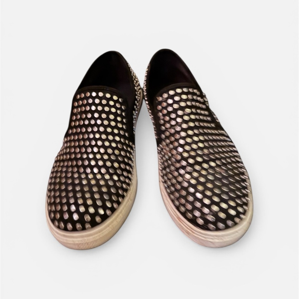 Steve Madden Black and Silver studded  Slip-On Sneakers